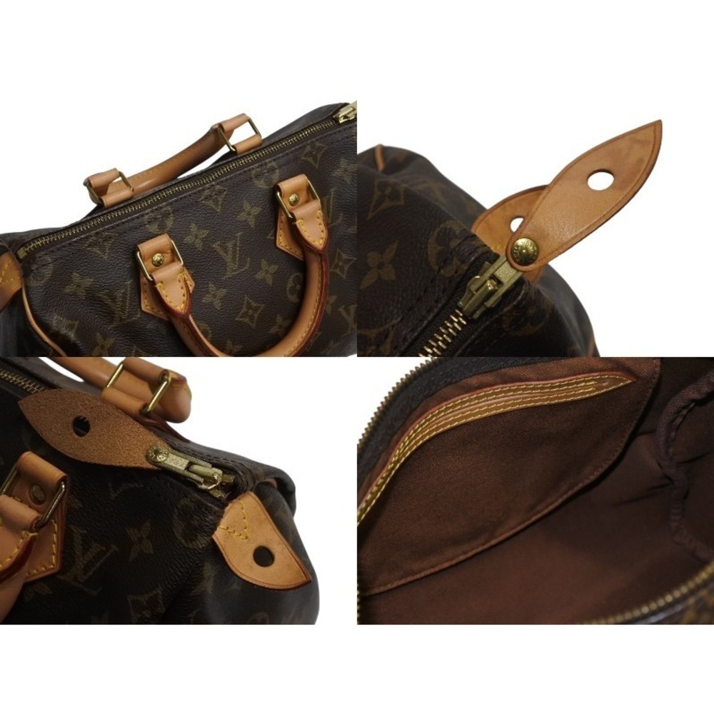 LOUIS VUITTON Speedy Handbag Monogram Leather Brown - Picture 8 of 9